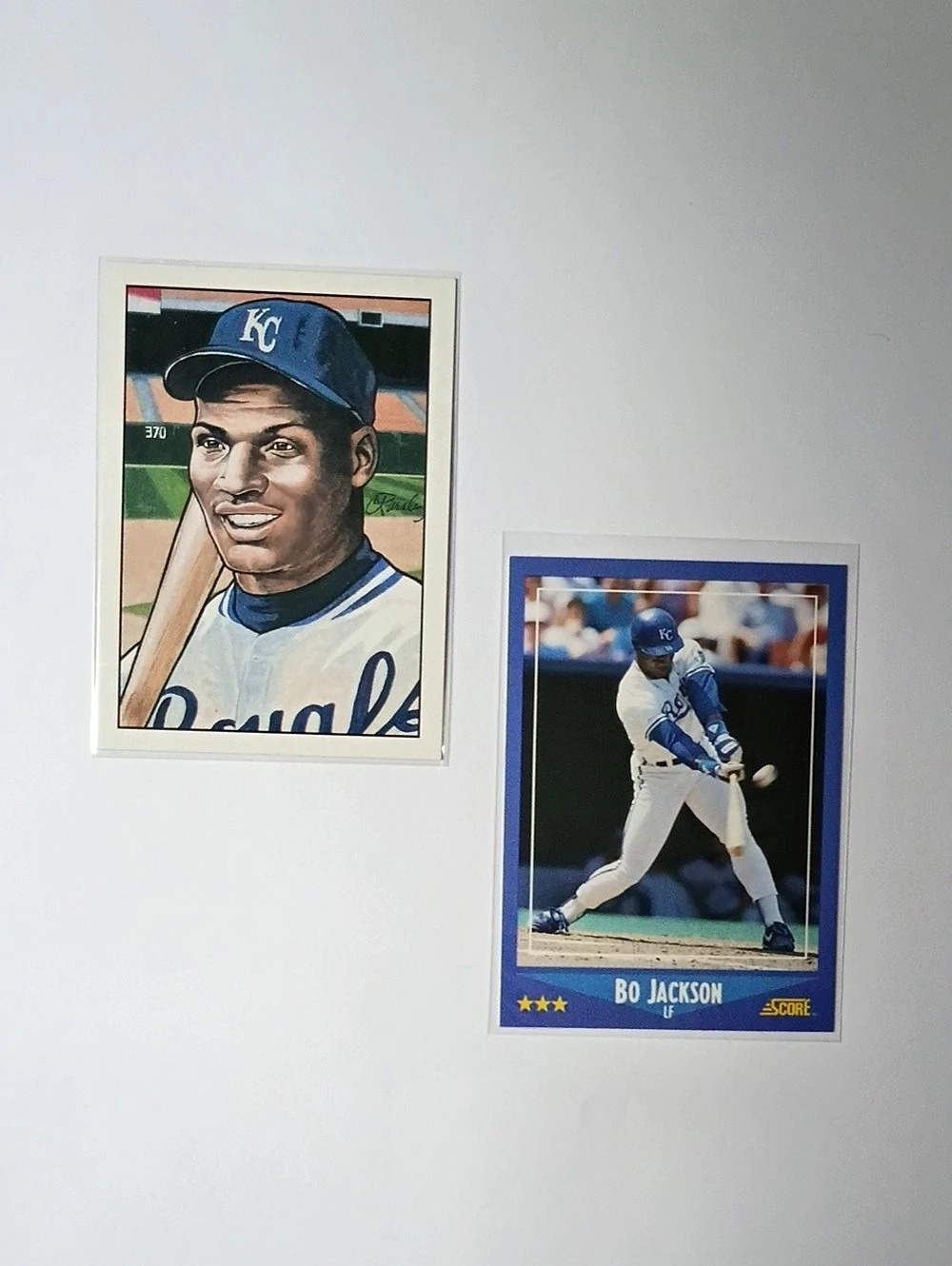 Score Bo Jackson baseball cards Framed Baseball Cards Blue & White